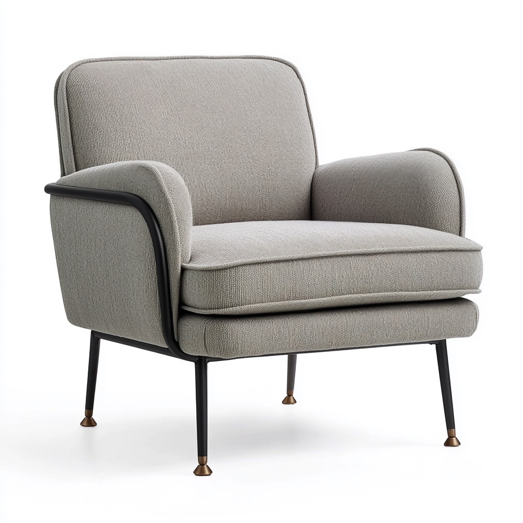 MTC0068 Matoezzi ITALIA lounge chair with solid walnut woood