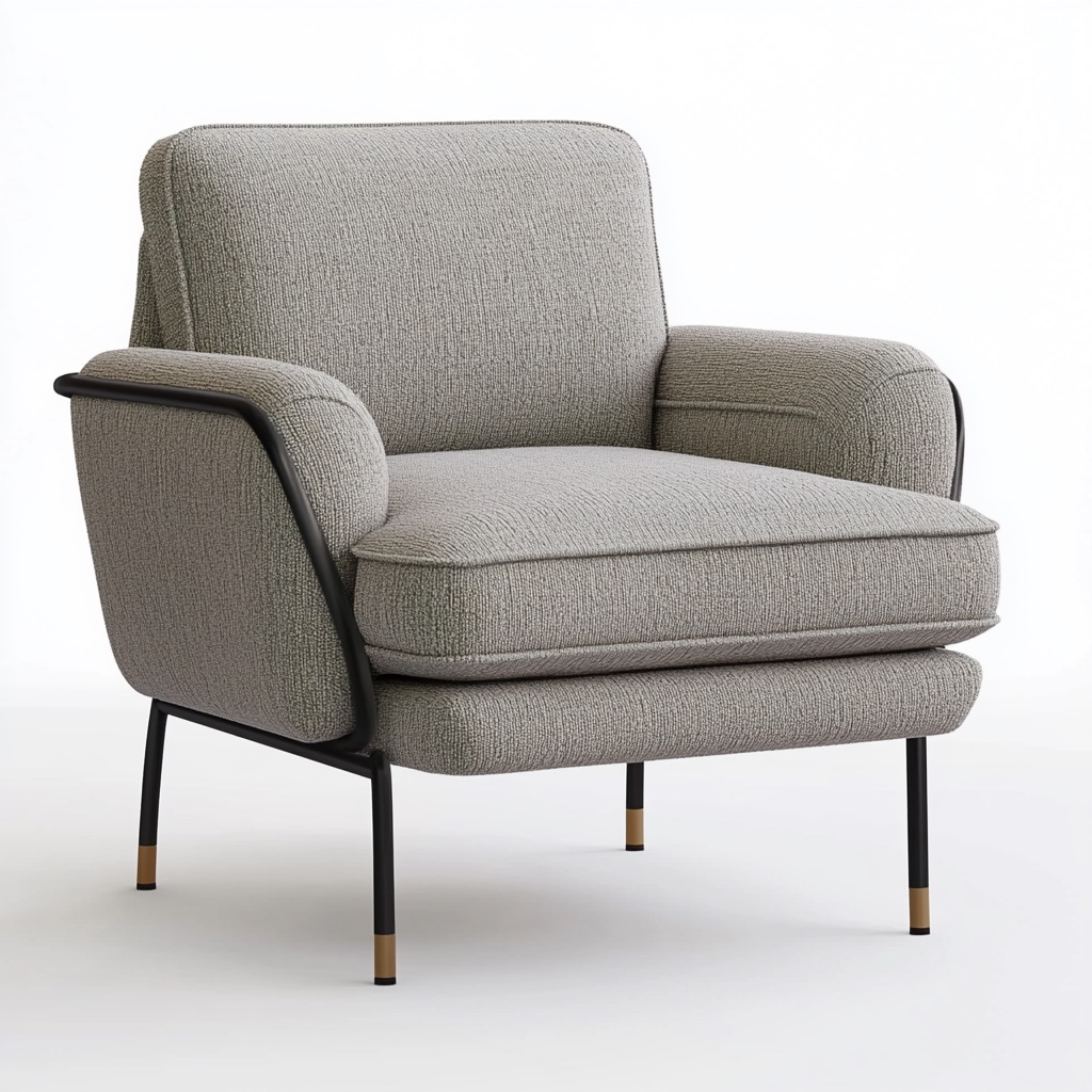 MTC0069 Matoezzi ITALIA lounge chair with solid walnut woood