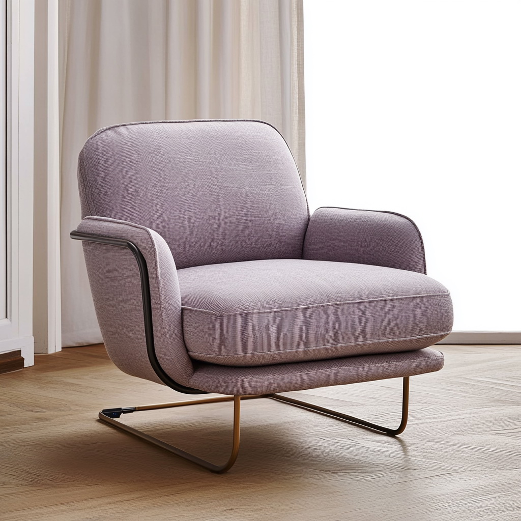 MTC0075 Matoezzi ITALIA lounge chair with solid walnut woood