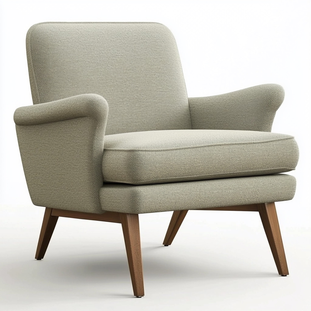 MTC0093 Matoezzi ITALIA lounge chair with solid walnut woood