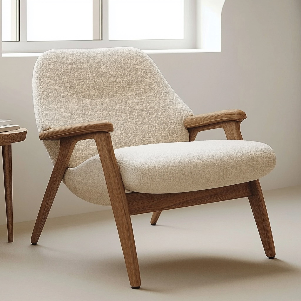 MTC0110 Matoezzi ITALIA lounge chair with solid walnut woood