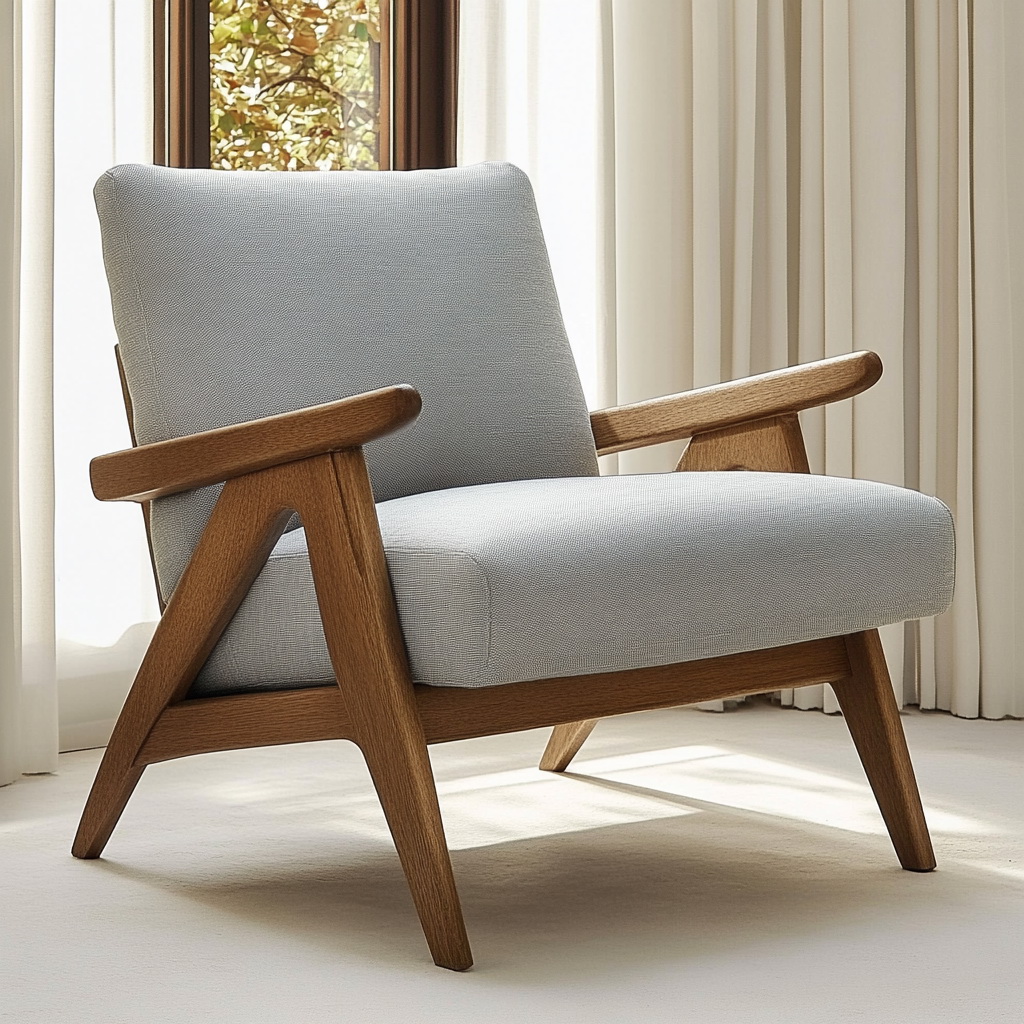 MTC0125 Matoezzi ITALIA lounge chair with solid walnut woood