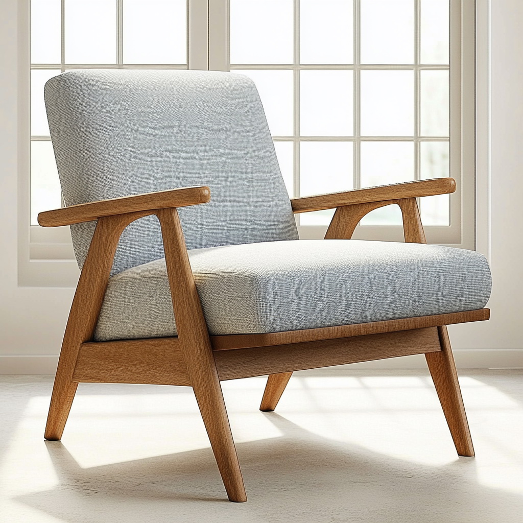 MTC0126 Matoezzi ITALIA lounge chair with solid walnut woood